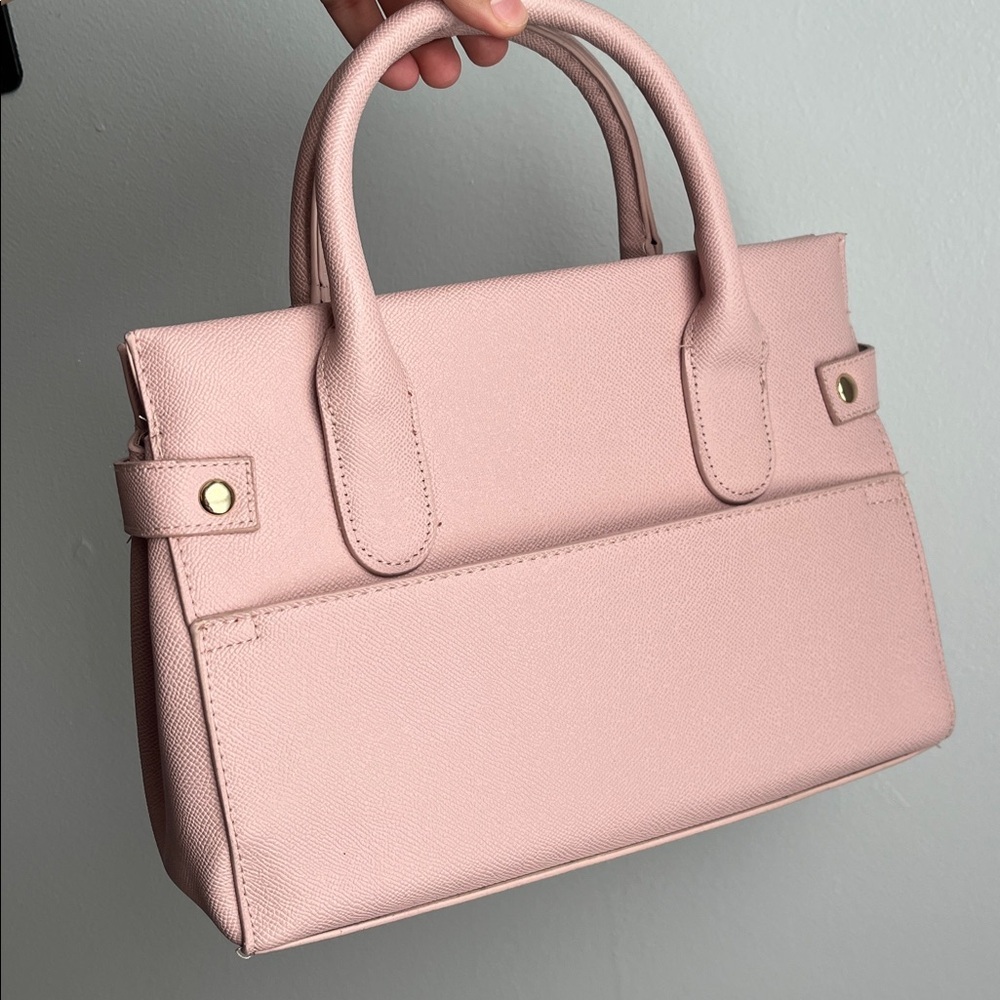 Bebe Blush Satchel with Gold Accents - Picture 3 of 10